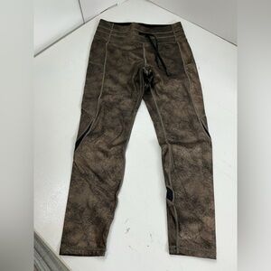 ZYIA Textured Brown Joggers with Black Details